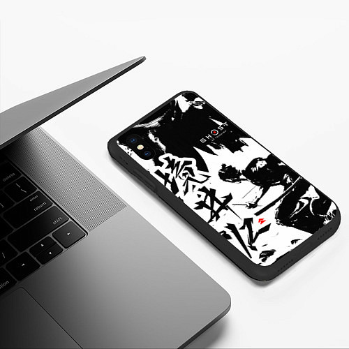 Чехол iPhone XS Max матовый Ghost of Tsushima - Призрак Цусимы / 3D-Черный – фото 3