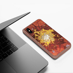 Чехол iPhone XS Max матовый Коллекция Journey Обжигающее солнце 396-134, цвет: 3D-коричневый — фото 2