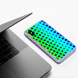 Чехол iPhone XS Max матовый Цветная кислота, цвет: 3D-светло-сиреневый — фото 2
