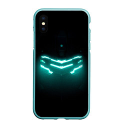 Чехол iPhone XS Max матовый DEAD SPACE ШЛЕМ АЙЗЕКА, цвет: 3D-мятный