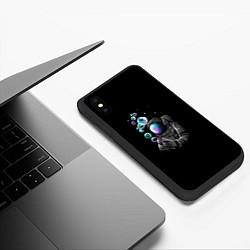 Чехол iPhone XS Max матовый Так создаются планеты, цвет: 3D-черный — фото 2