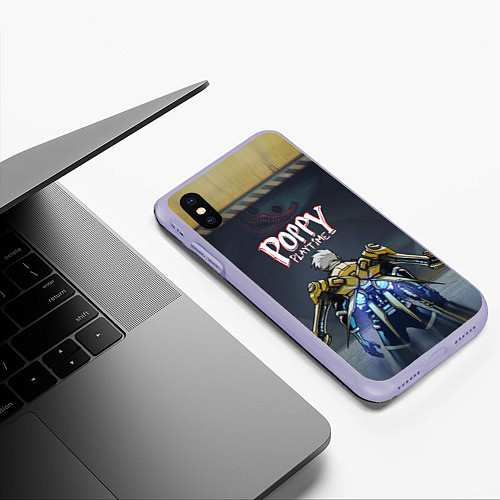 Чехол iPhone XS Max матовый ПОППИ ЗУБАСТЫЙ МОНСТ / 3D-Светло-сиреневый – фото 3