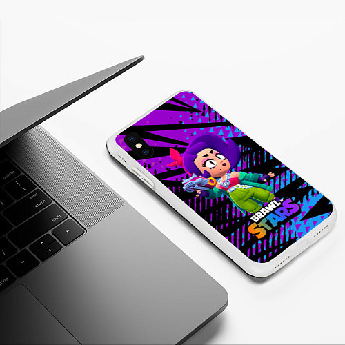 Чехол iPhone XS Max матовый Лола Brawl stars Игра / 3D-Белый – фото 3