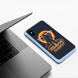 Чехол iPhone XS Max матовый Гордон с ломом, цвет: 3D-голубой — фото 2