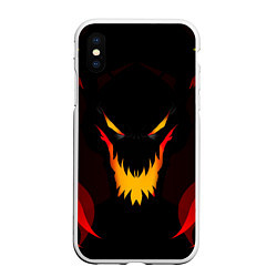 Чехол iPhone XS Max матовый DOTA 2 SHADOW FIEND ТЕНЬ ОГОНЬ, цвет: 3D-белый