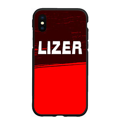 Чехол iPhone XS Max матовый Lizer - Краска, цвет: 3D-черный