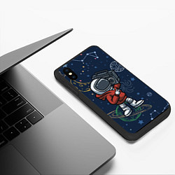 Чехол iPhone XS Max матовый КОСМИЧЕСКАЯ МУЗЫКА SPACE MUSIC, цвет: 3D-черный — фото 2