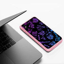 Чехол iPhone XS Max матовый Токийские мстители паттерн градиент, цвет: 3D-баблгам — фото 2