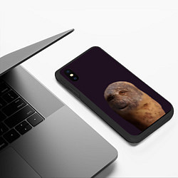 Чехол iPhone XS Max матовый Уставший картофель, цвет: 3D-черный — фото 2