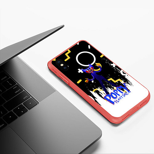 Чехол iPhone XS Max матовый Poppy Playtime Фигурки / 3D-Красный – фото 3