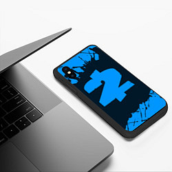 Чехол iPhone XS Max матовый PAYDAY 2 - Краска, цвет: 3D-черный — фото 2