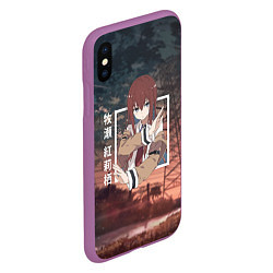 Чехол iPhone XS Max матовый Врата Штейна Steins Gate, Курису Макисэ Kurisu Mak, цвет: 3D-фиолетовый — фото 2