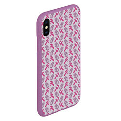 Чехол iPhone XS Max матовый Анкх Ключ Жизни, цвет: 3D-фиолетовый — фото 2