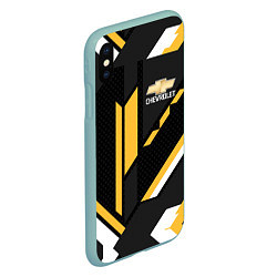 Чехол iPhone XS Max матовый CHEVROLET GEOMETRY LINES SPORT, цвет: 3D-мятный — фото 2