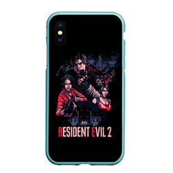 Чехол iPhone XS Max матовый RE 2 Remaster, цвет: 3D-мятный