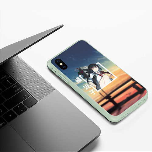 Чехол iPhone XS Max матовый Убей или умри Kill la Kill, Рюко Матой / 3D-Салатовый – фото 3