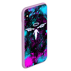 Чехол iPhone XS Max матовый TEAM VALHALLA ВАЛЬХАЛЛА NEON, цвет: 3D-сиреневый — фото 2