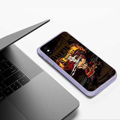 Чехол iPhone XS Max матовый DOTA 2 JUGGERNAUT ЮРНЕРО / 3D-Светло-сиреневый – фото 3