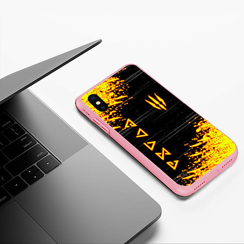 Чехол iPhone XS Max матовый The Witcher Neon / 3D-Баблгам – фото 3