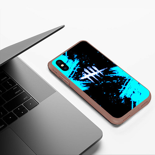 Чехол iPhone XS Max матовый Dead by Daylight неон / 3D-Коричневый – фото 3