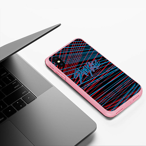 Чехол iPhone XS Max матовый Stray kids, K-pop, полоски / 3D-Баблгам – фото 3