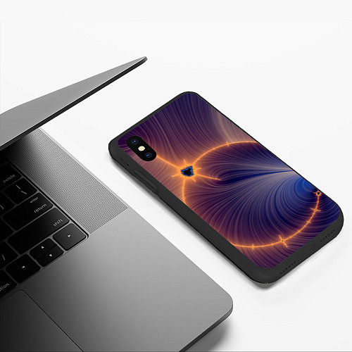 Чехол iPhone XS Max матовый Black Hole Tribute design / 3D-Черный – фото 3