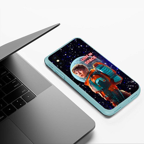 Чехол iPhone XS Max матовый Затерянные в космосе Lost in space / 3D-Мятный – фото 3