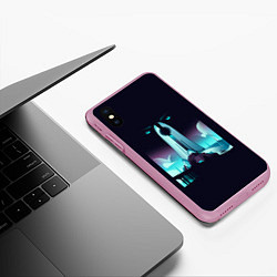 Чехол iPhone XS Max матовый Destiny eyes, цвет: 3D-розовый — фото 2