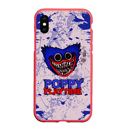 Чехол iPhone XS Max матовый POPPY PLAYTIME BLUE - ПОППИ ПЛЕЙТАЙМ, цвет: 3D-красный