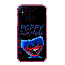 Чехол iPhone XS Max матовый Хагги ВАГГИ Poppy Playtime, цвет: 3D-малиновый