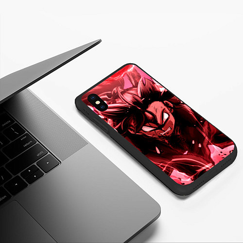 Чехол iPhone XS Max матовый ДРАКОНИЙ ЖЕМЧУГ, DRAGON BALL В ЯРОСТИ / 3D-Черный – фото 3