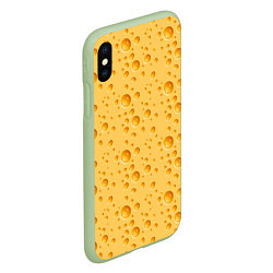 Чехол iPhone XS Max матовый Сыр Cheese, цвет: 3D-салатовый — фото 2