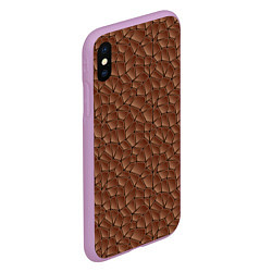 Чехол iPhone XS Max матовый Шоколадная Текстура, цвет: 3D-сиреневый — фото 2