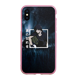 Чехол iPhone XS Max матовый Darker than Black Темнее черного, Хэй Hei, цвет: 3D-розовый