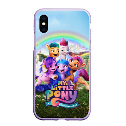 Чехол iPhone XS Max матовый My Little Pony: A New Generation, цвет: 3D-светло-сиреневый