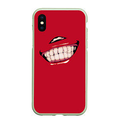 Чехол iPhone XS Max матовый Sukunas Smile, цвет: 3D-салатовый