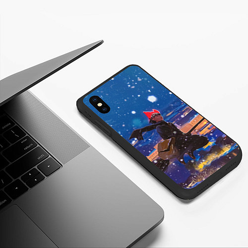 Чехол iPhone XS Max матовый Ведьмина служба доставки / 3D-Черный – фото 3