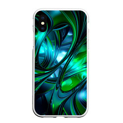 Чехол iPhone XS Max матовый Изумрудное настроение, цвет: 3D-белый