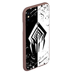 Чехол iPhone XS Max матовый WARFRAME STALKER BLACK WHITE СТАЛКЕР, цвет: 3D-коричневый — фото 2