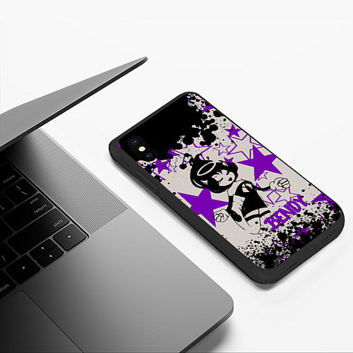 Чехол iPhone XS Max матовый Ангел Алиса / 3D-Черный – фото 3