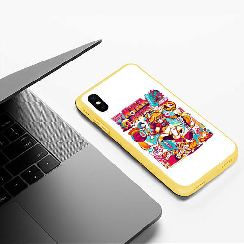 Чехол iPhone XS Max матовый Sailor Meow Sailor Moon / 3D-Желтый – фото 3