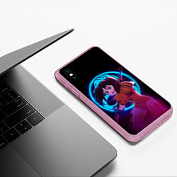 Чехол iPhone XS Max матовый DIANE SEVEN DEADLY SINS NEON ДИАНА, цвет: 3D-розовый — фото 2