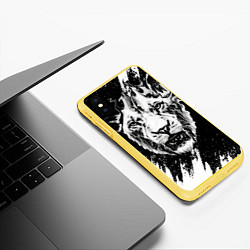 Чехол iPhone XS Max матовый ТигрTiger, цвет: 3D-желтый — фото 2