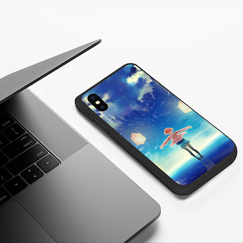Чехол iPhone XS Max матовый Курияма фонари / 3D-Черный – фото 3