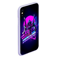 Чехол iPhone XS Max матовый Ева 01 - Neon Genesis Evangelion, цвет: 3D-светло-сиреневый — фото 2