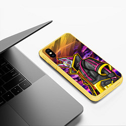 Чехол iPhone XS Max матовый Страж в маске, цвет: 3D-желтый — фото 2