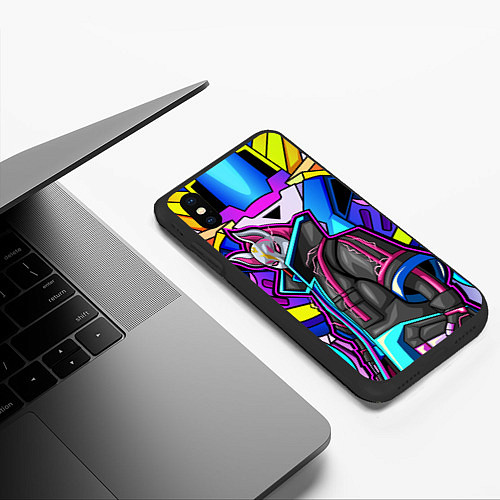 Чехол iPhone XS Max матовый Страж Кицуне / 3D-Черный – фото 3