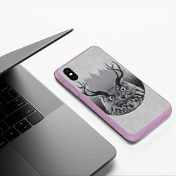 Чехол iPhone XS Max матовый Оленесова, цвет: 3D-сиреневый — фото 2