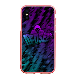 Чехол iPhone XS Max матовый WATCH DOGS DED SEC NEON, цвет: 3D-баблгам