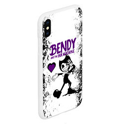 Чехол iPhone XS Max матовый HEART BENDY AND THE INK MACHINE, цвет: 3D-белый — фото 2